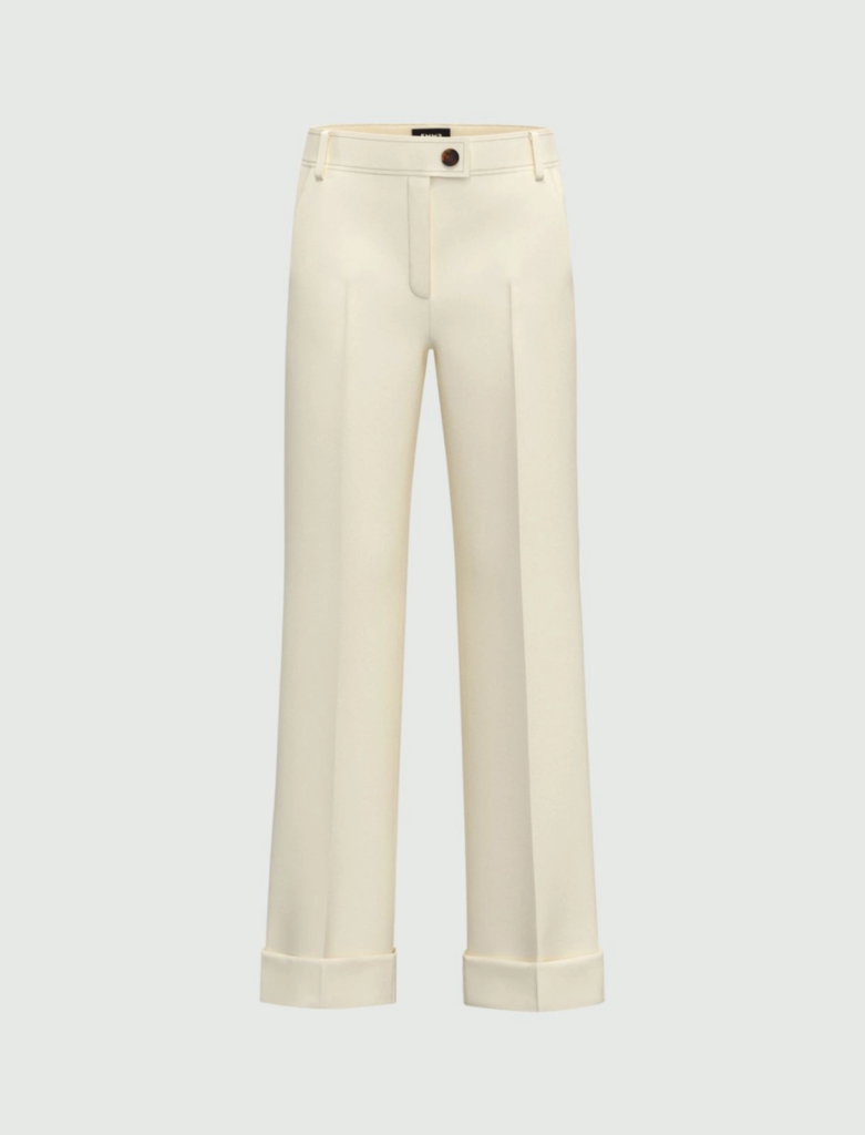 Pantaloni straight leg con risvolto 8990