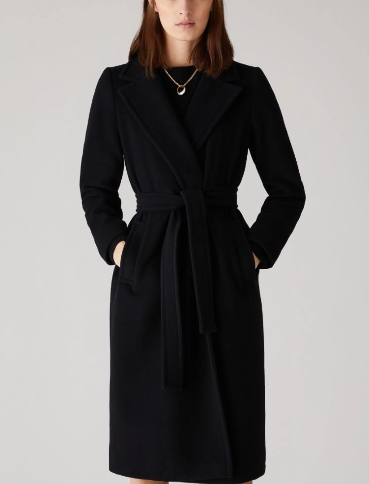 Cappotto in velour con cintura 22990